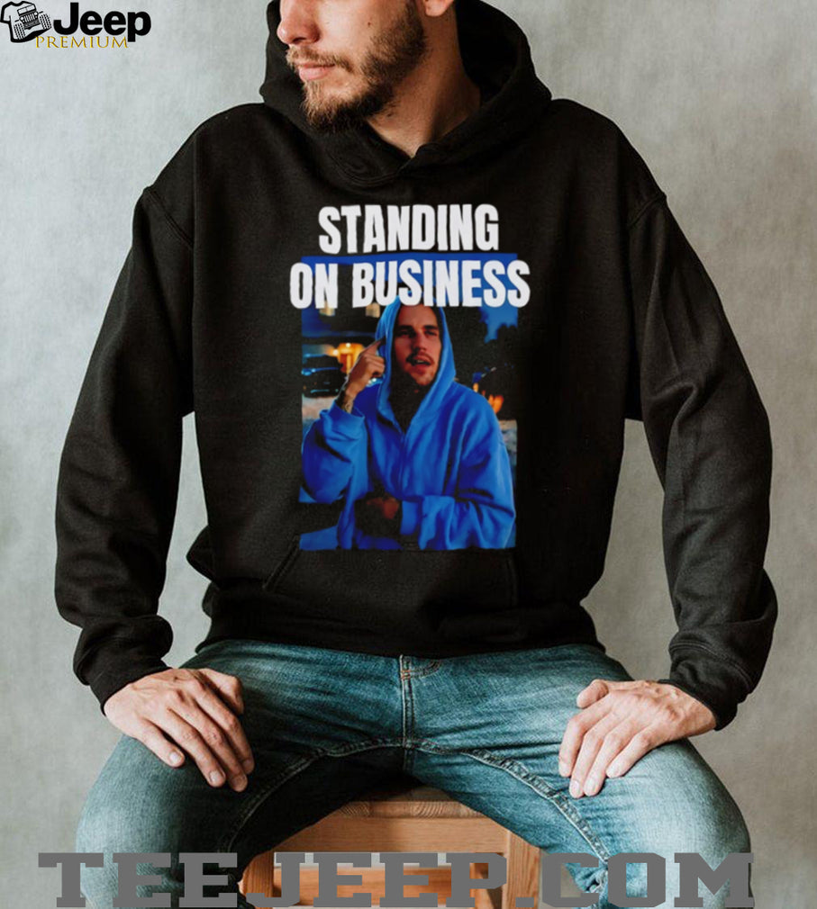 Standing On Business Blue Hoodie Portrait Graphic T Shirt
