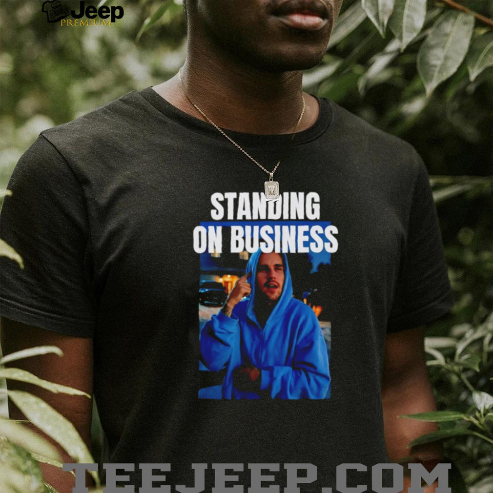 Standing On Business Blue Hoodie Portrait Graphic T Shirt