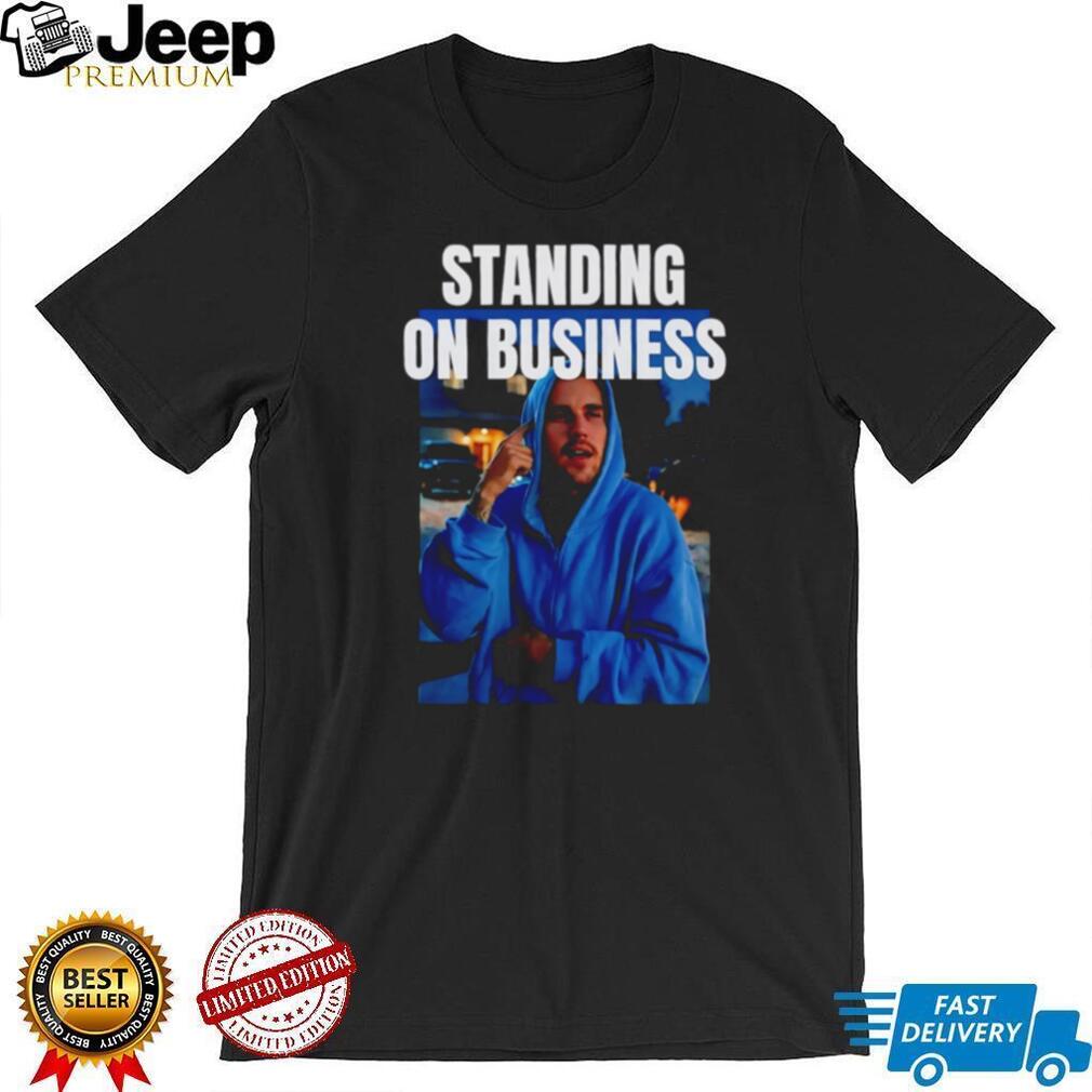 Standing On Business Blue Hoodie Portrait Graphic T Shirt
