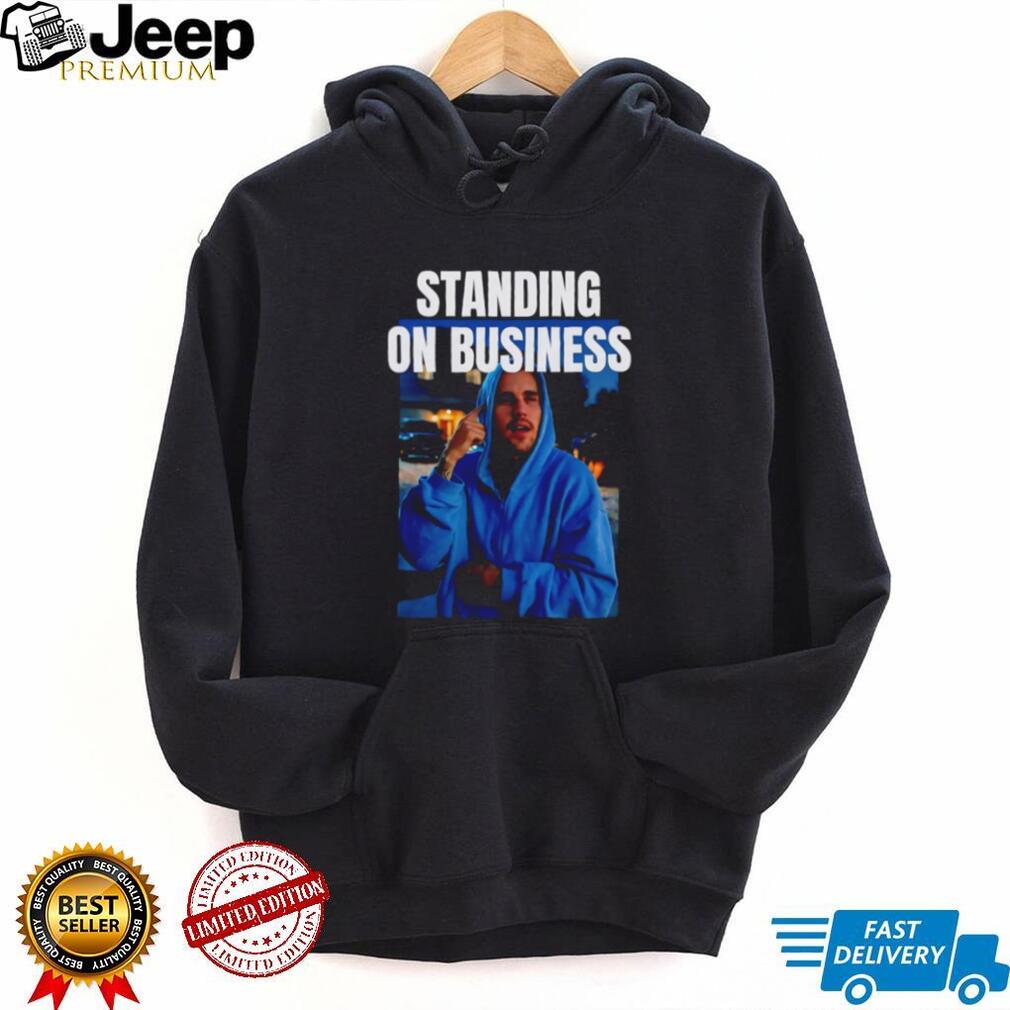 Standing On Business Blue Hoodie Portrait Graphic T Shirt