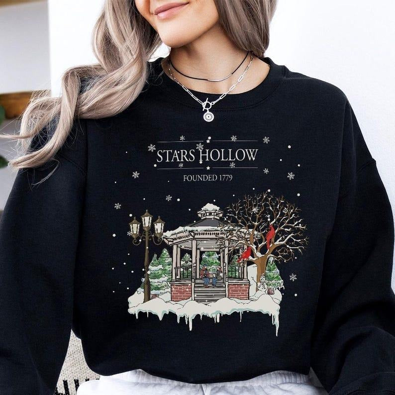 Stars Hollow Christmas Festival Sweatshirt Christmas Winter Festival, Gilmore Girls Xmas Luke Dinner Winter Holiday Trendy Christmas Gift