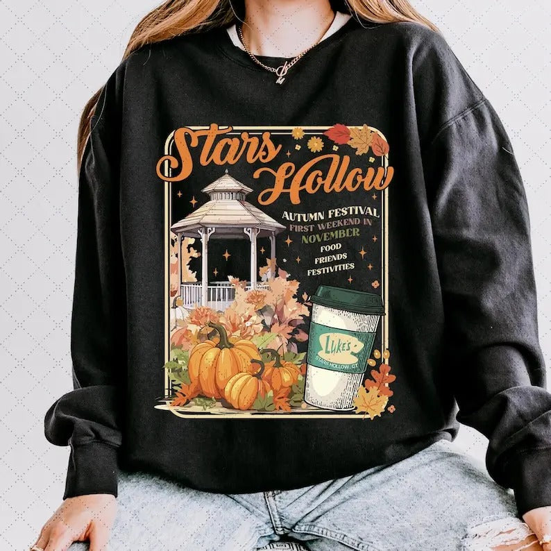 Stars Hollow sweatshirt, Gilmore Girls sweatshirt , Stars Hollow Connecticut, Fall Aesthetic sweatshirt, Autumn Festival