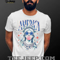 Statue of Liberty America Bubble Gum Star Sunglasses Patriotic Shirt