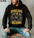 Steelers Football Runs In My Blood Vintage Retro Sports Fan Apparel For Men Women Shirt