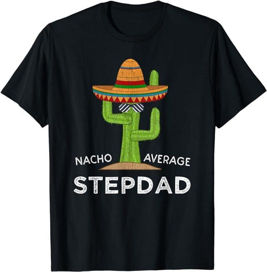 Stepdad T Shirt, Gifts For Stepdad, Fun Hilarious Stepfather Humor Funny Stepdad T-Shirt Menswear, Father's Day Shirt Casual Cotton Top Basic