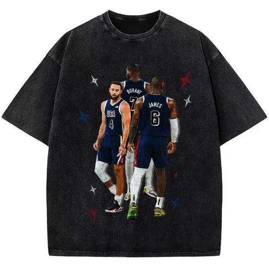 Steph Bron Durant BIG 3 USA Champ Custom Graphic Tee