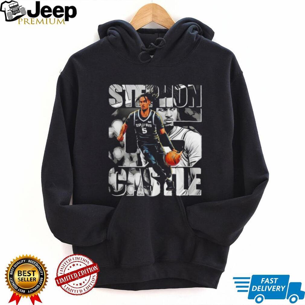 Stephon Castle #5 San Antonio Spurs Basketball Player NBA 2026 shirt