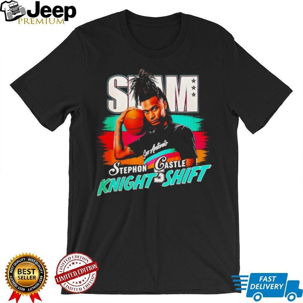 Stephon Castle San Antonio “Knight Shift” Retro SLAM Magazine Style Basketball T Shirt