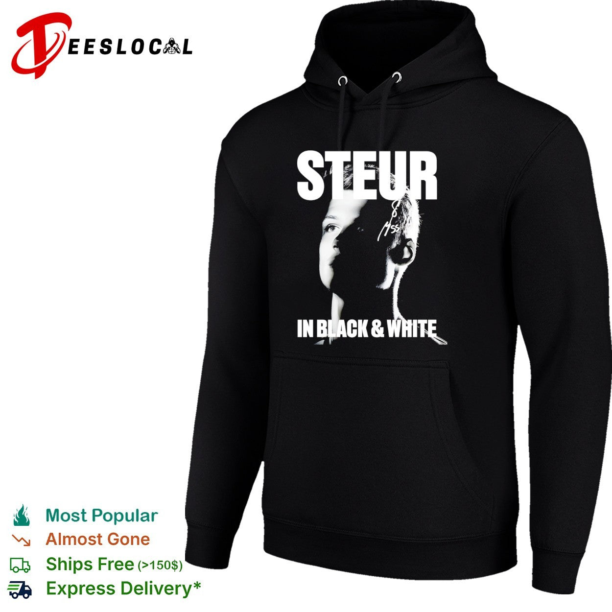 Steur In Black & White Signature Portrait shirt