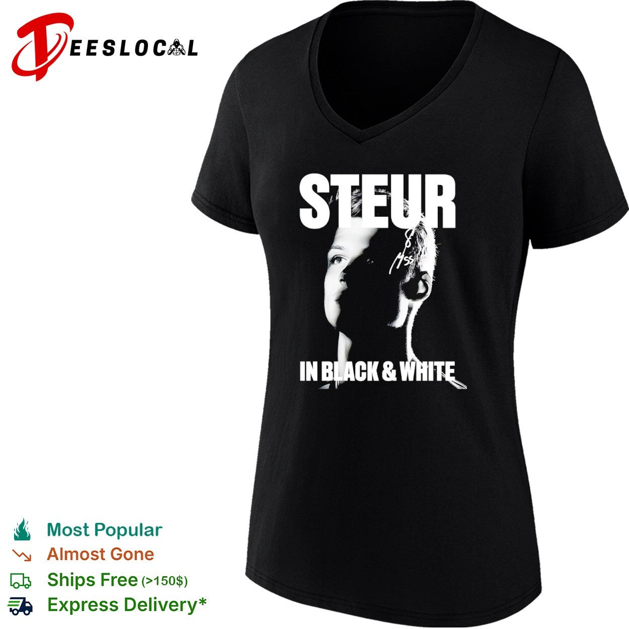 Steur In Black & White Signature Portrait shirt