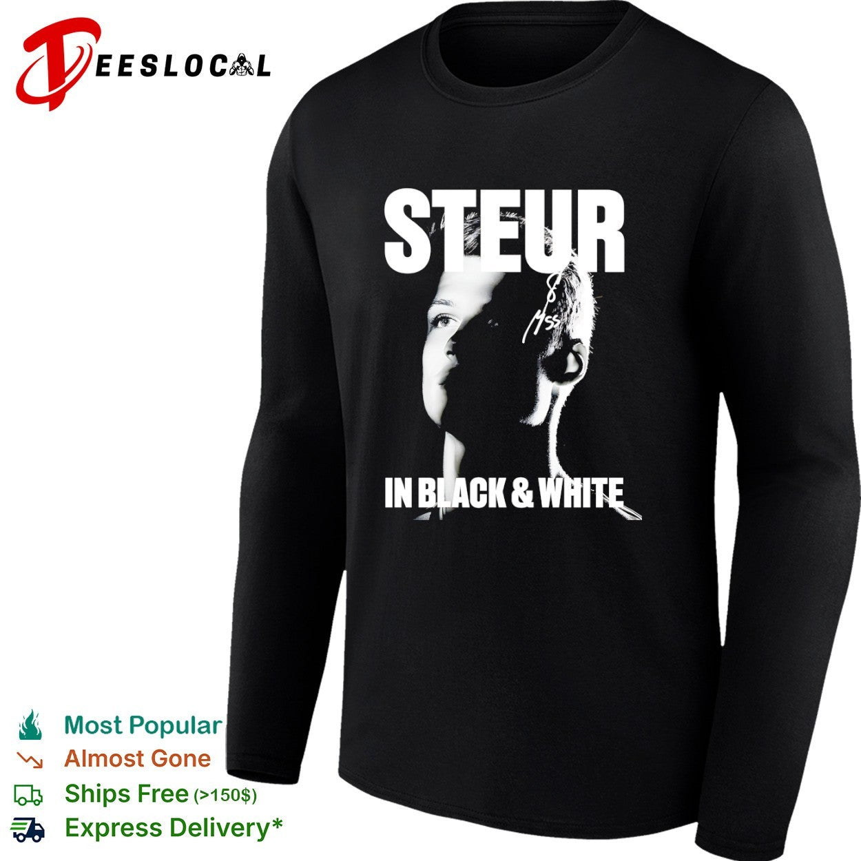 Steur In Black & White Signature Portrait shirt