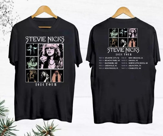 Stevie Nicks 2024 Tour Shirt, Stevie Nicks Live On Tour 2024 Shirt, Stevie Nicks Shirt Fan Gifts, Rock Band Shirt, Tour 2024 Shirt, Mus, Unisex T-Shirt, Gifts For Women, Short Sleeve Tee Shirt, Gifts For Birthday Fathers Day