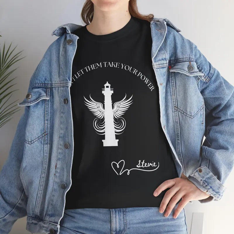 Stevie Nicks The Light House Don't Let Them Take Your Power T-Shirt, Boho Band Tee, Vintage Music Top, Retro Graphic...