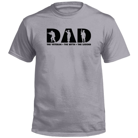 Dad The Veteran The Myth The Legend (Front) T-Shirts, Hoodie, Sweatshirt | WearSparks.com (Image 1)