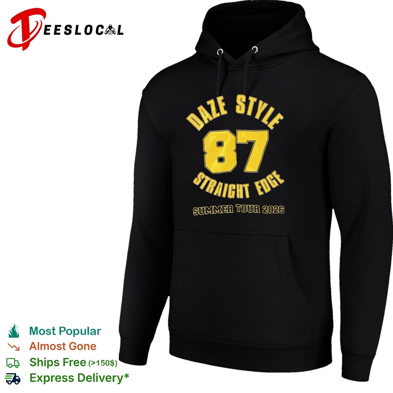 Straight edge number 87 daze style summer tour 2026 shirt