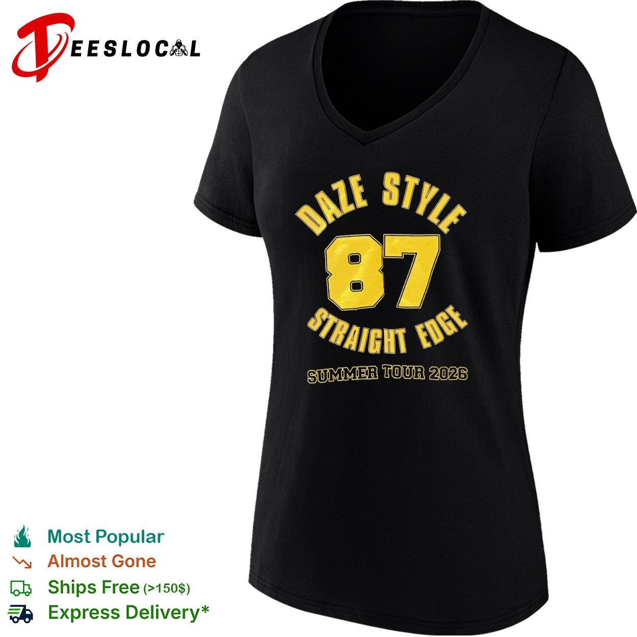 Straight edge number 87 daze style summer tour 2026 shirt