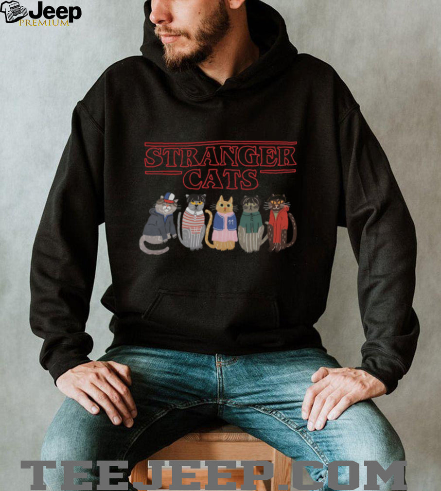 Stranger Cats Retro 80s Sci Fi Show Cute Kitten Parody T Shirt