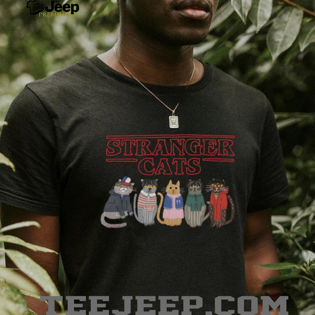 Stranger Cats Retro 80s Sci Fi Show Cute Kitten Parody T Shirt