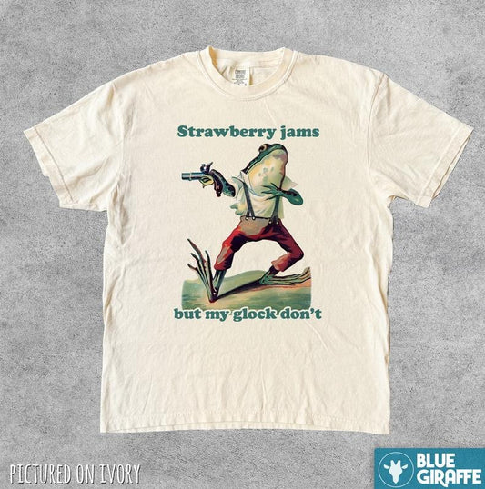 Strawberry Jam Frog Meme T-Shirt, Meme Comfort Colors T-Shirt Menswear Top Hoodie, Sweatshirt | WearSparks.com