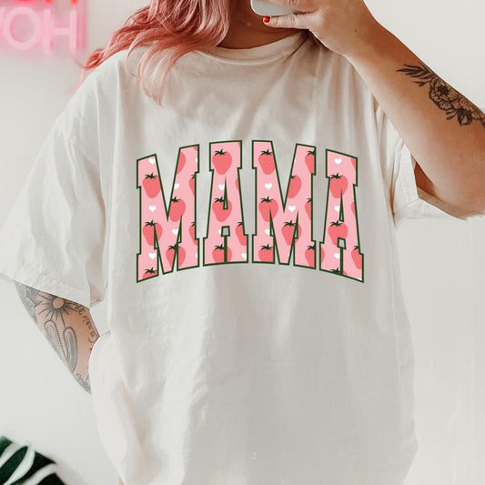 Strawberry Mama Shirt #1~ Unisex Apparel Relaxed Fit Printed In The USA Clothing Womenswear Casual Comfort Cotton Top Athletic Boho Chic