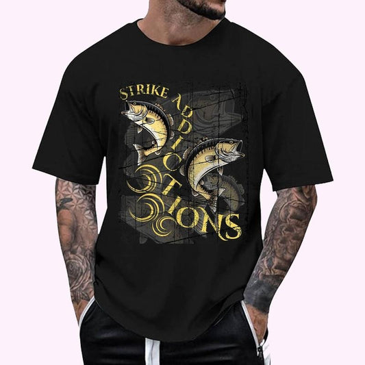 Strike Addictions Fishing Dreams Design T-Shirt | Unisex Cotton Tee, Top Menswear
