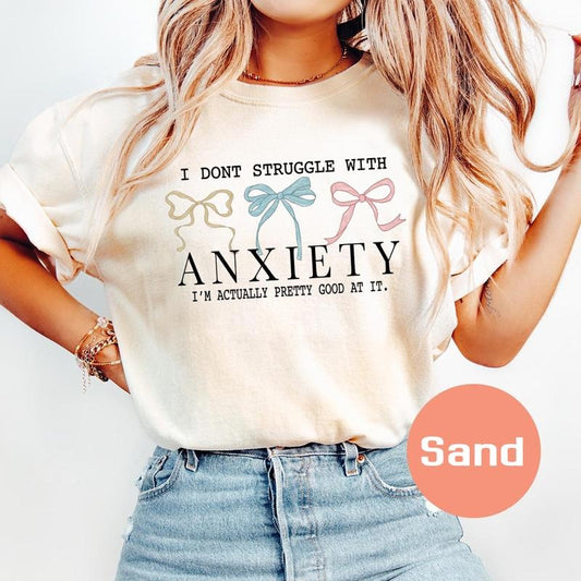 Struggle with Anxiety Shirt, Mental Health Women's Tee, Cute Women's Tshirt