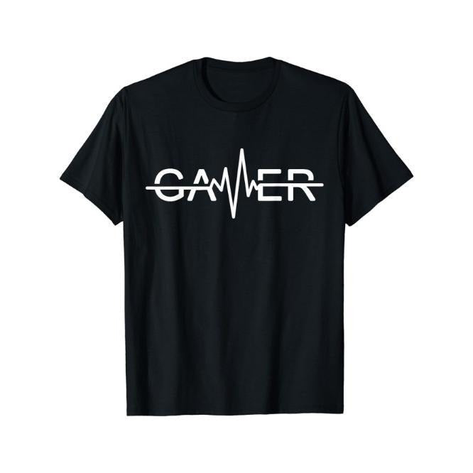 Stylish Gamer Crew Neck T-Shirt - Men's Fashionable Summer Short Sleeve Sports Tee - Comfortable, Versatile, and Breathable for Outdoor Activities Made in USA