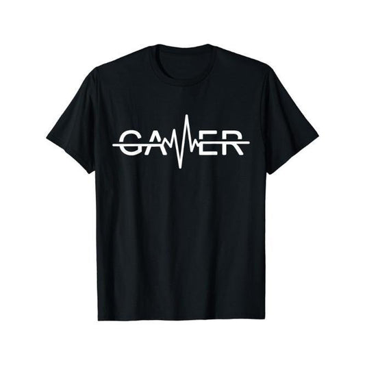 Stylish Gamer Crew Neck T-Shirt - Men's Fashionable Summer Short Sleeve Sports Tee - Comfortable, Versatile, and Breathable for Outdoor Activities Made in USA