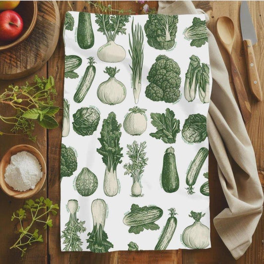 Subtle Fuck Trump Vintage Green Vegetables Tea Towel Boho Kitchen Decor Anti Trump Gift Mom Unique Home Decor Anti Maga Towel Mothers Day
