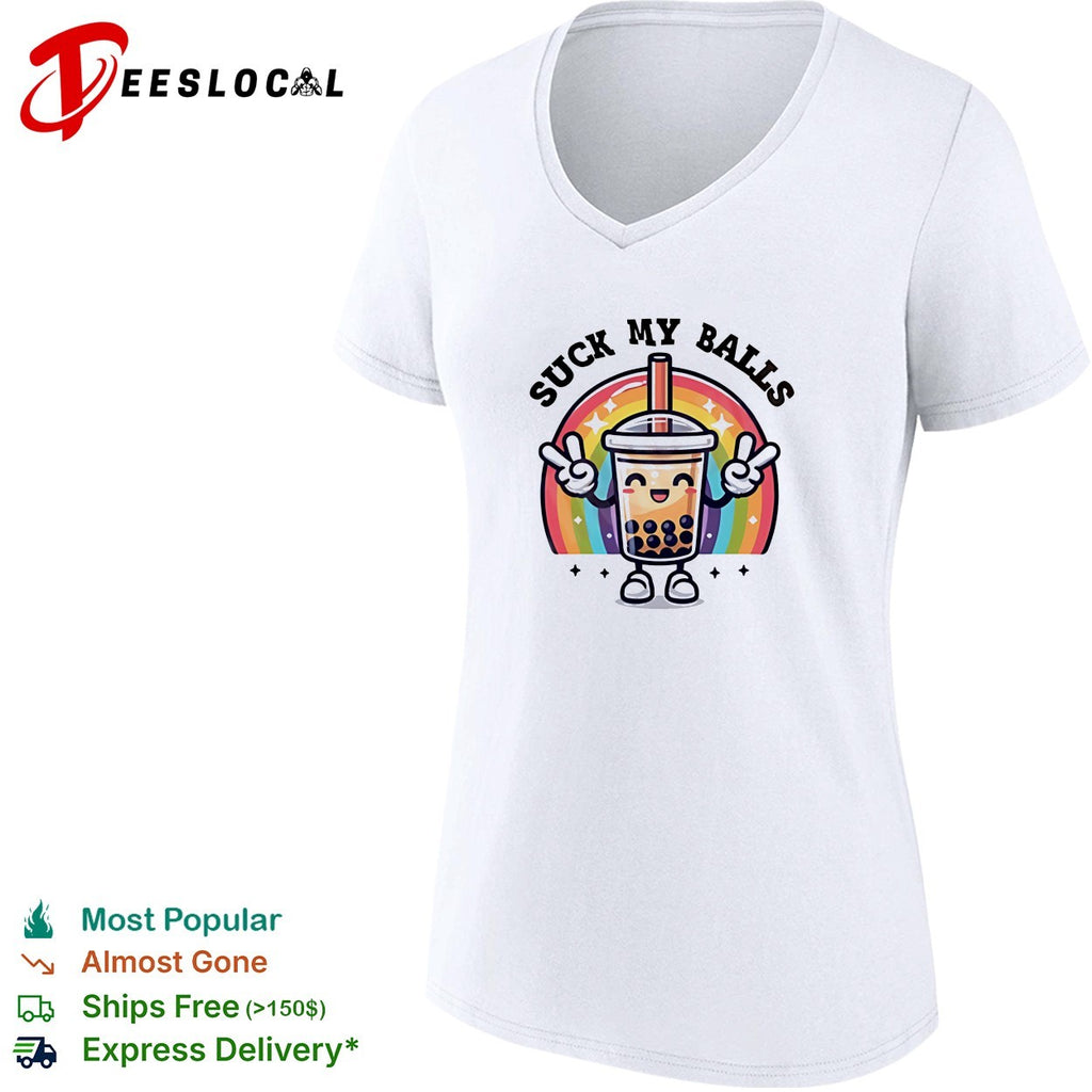 Suck my balls boba tea shirt