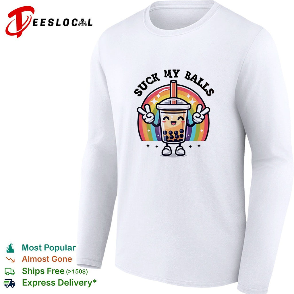 Suck my balls boba tea shirt