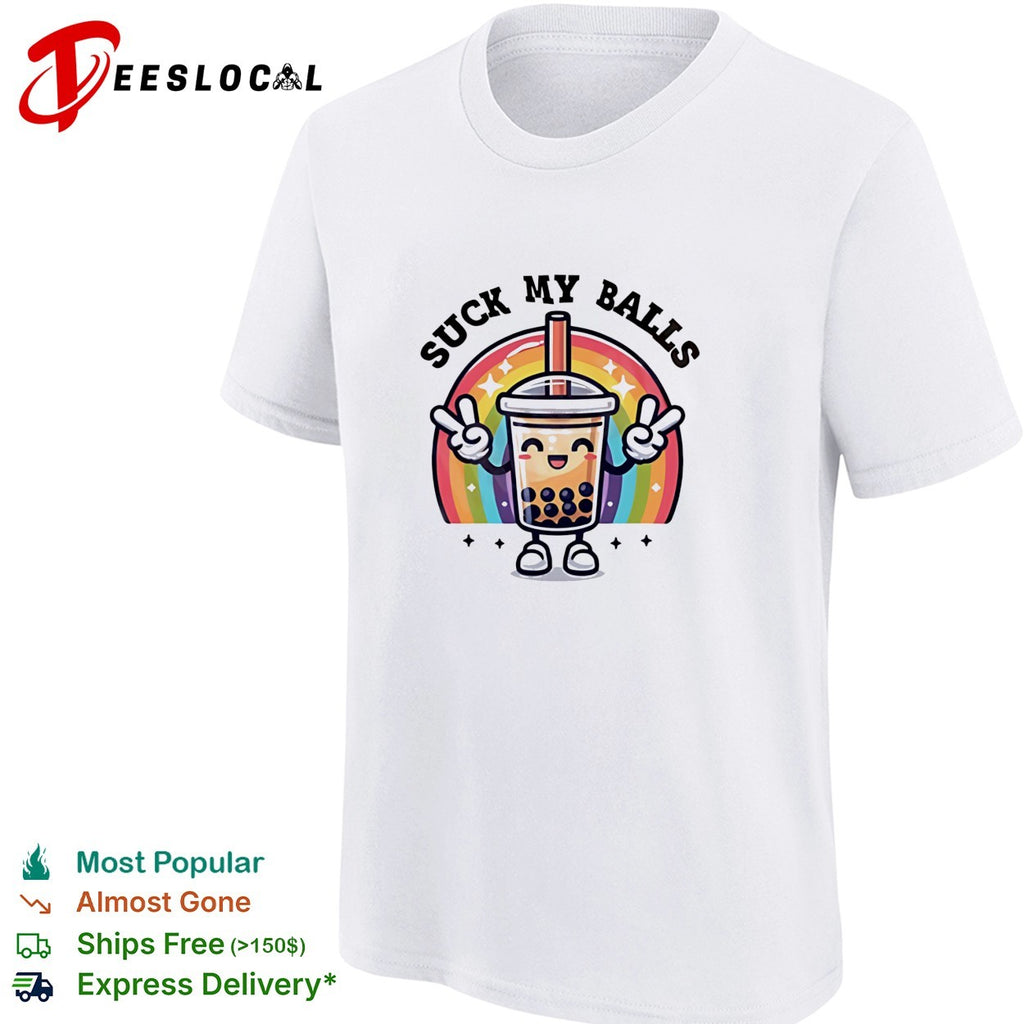 Suck my balls boba tea shirt
