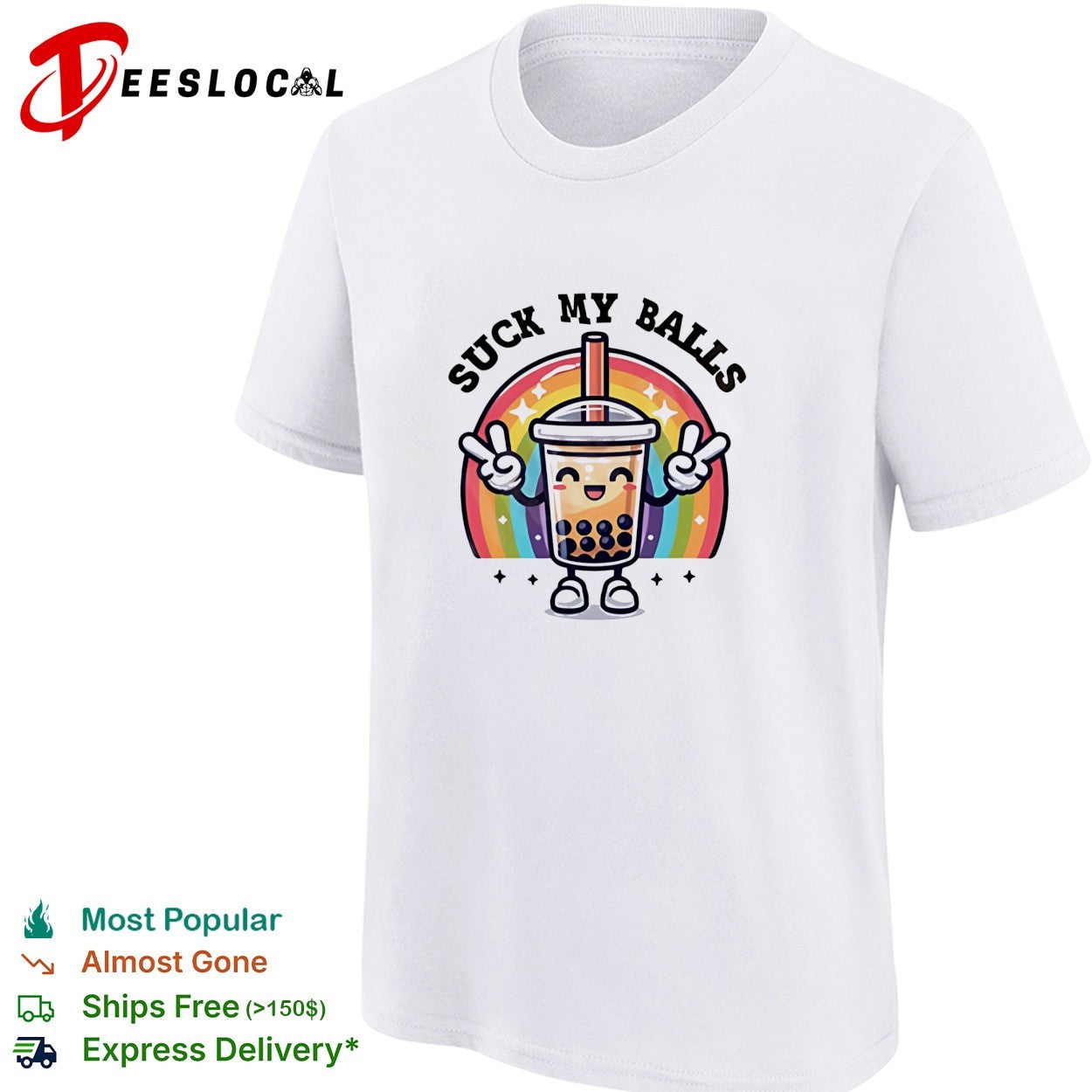 Suck my balls boba tea shirt