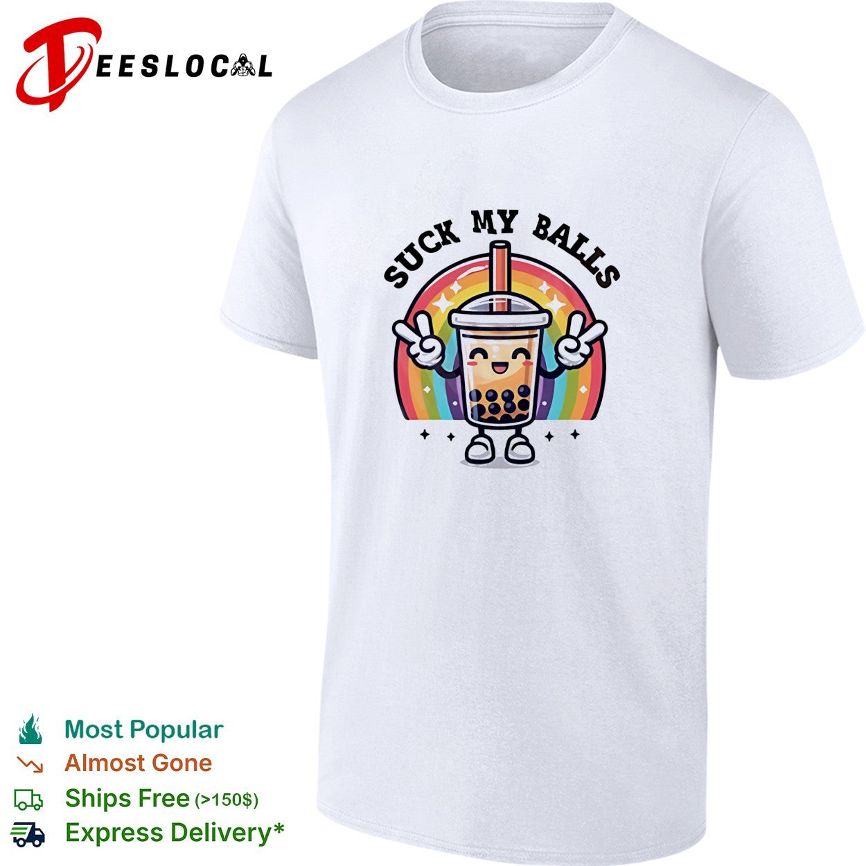 Suck my balls boba tea shirt
