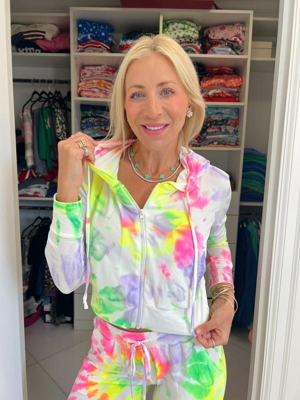 Sugar Burst Tie-Dye Zip Up Hoodie T-Shirts, Sweatshirt | WearSparks.com