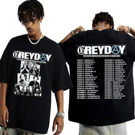 Suicideb0ys 2024 Tour 2 Sides Tee, Hip Hop Gothic Vintage Style, Concert Outfit, Unisex Short Sleeve Tee Shirt, Casual Clothing