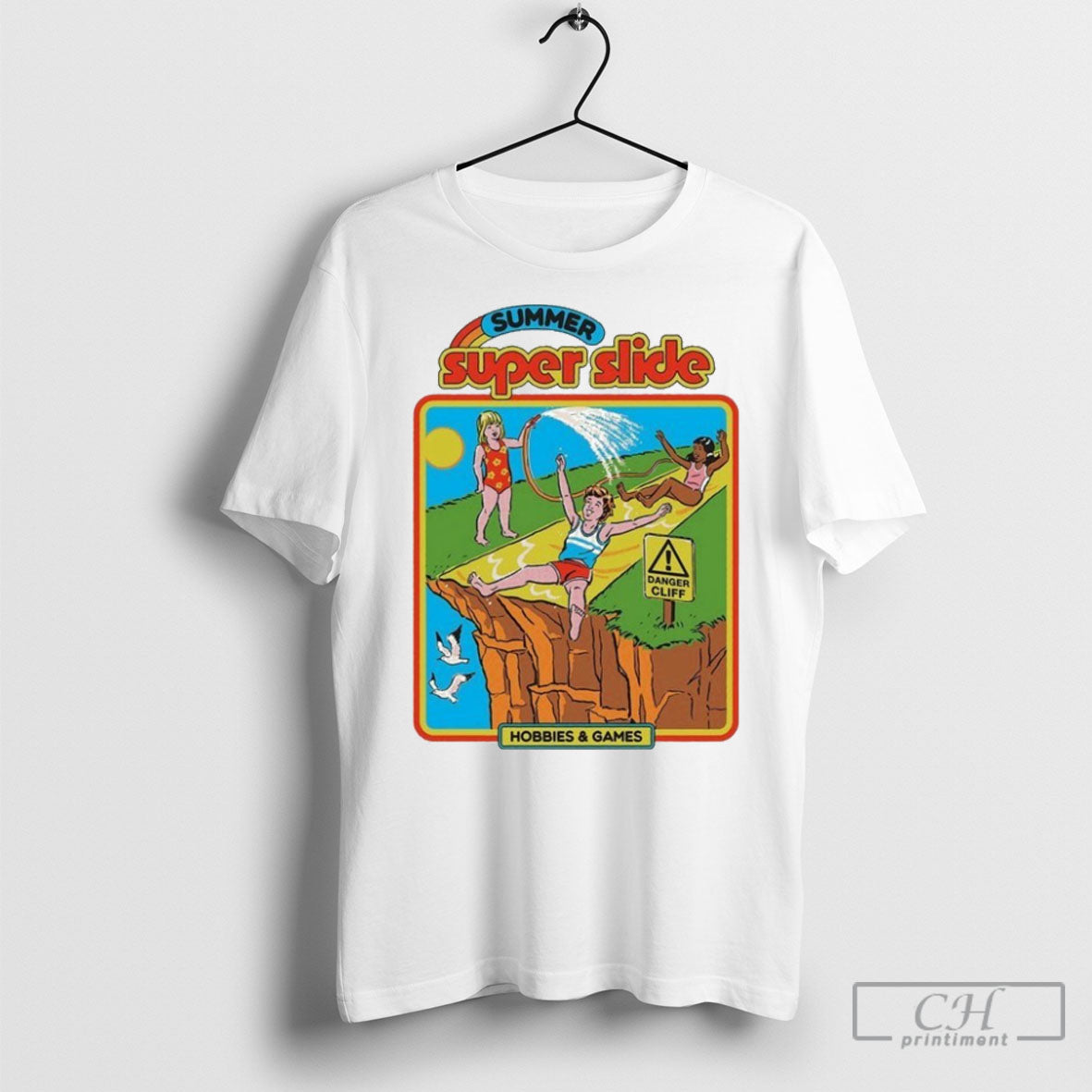 Summer Super Slide Hobbies And Games Danger Cliff Tee Shirts