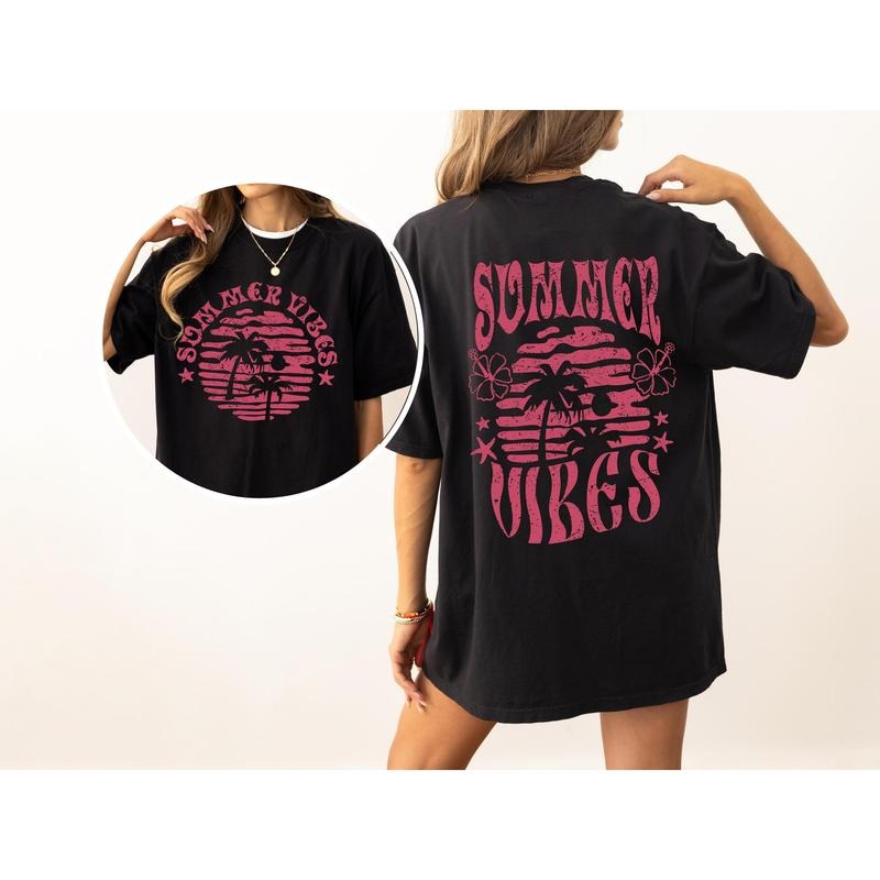 Summer Vibes, Beach Fun, Palm Tree, Hot Girl Summer, Tshirt, Women's Comfort Color Tee, Tshirt Hoodie, Sweatshirt