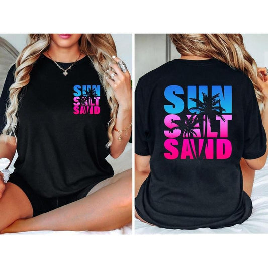 Sun Sand Salt Beach Shirt, Summer shirt, Trendy Beach Shirts for Women sweatshirt, Summer Vacation hoodie, Womens Oversized Beach Shirt