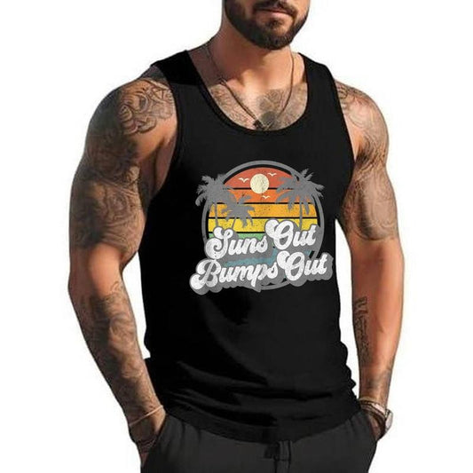 Suns Out Bumps Out Beach Funny Pregnancy Cute Maternity Gift Unisex Tank Top, Cotton, Size S-3XL