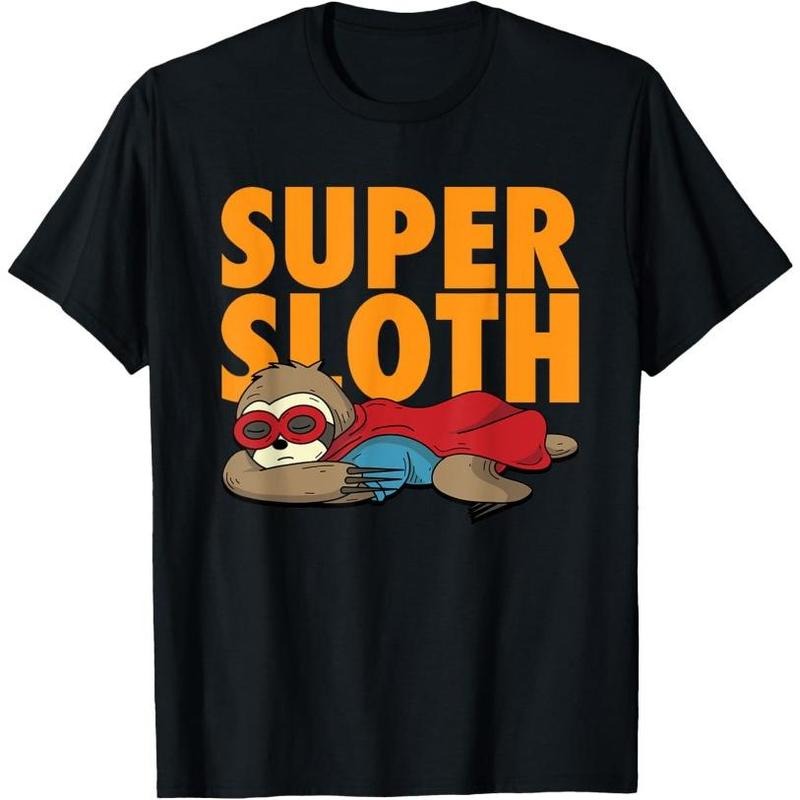 Super Sloth Shirt | Animal Heroic Character Lazy Sloths Gift Made in USA