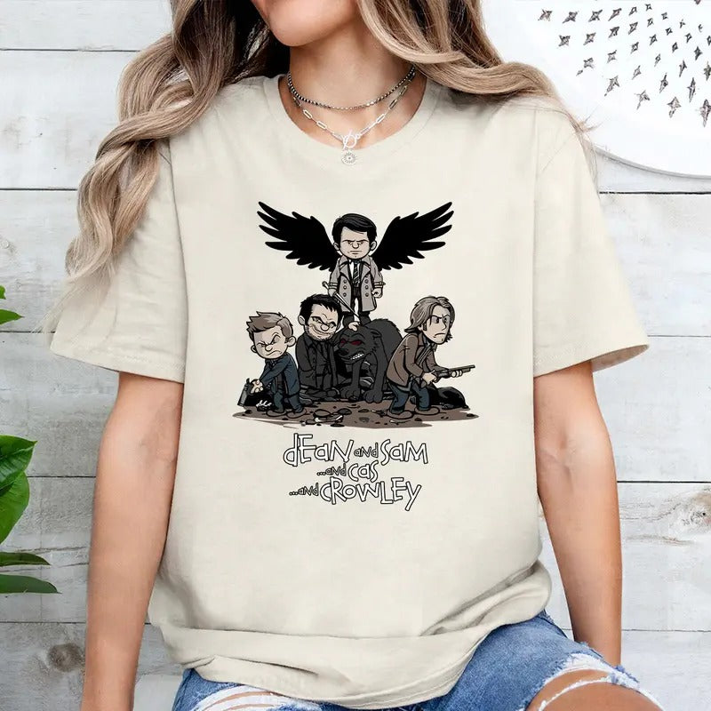 Supernatural Shirt, Supernatural Vintage T Shirt, Supernatural Friends T Shirt, Gift For Woman and Man Unisex T-Shirt Sweatshirt Hoodie Casual Cotton