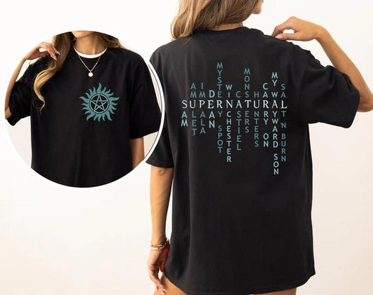 Supernatural T-Shirt, Supernatural Vintage T Shirt, Gift For Woman and Man Unisex T-Shirt Sweatshirt Hoodie Casual Cotton Fashion Top Womenswear Basicstyle{n002}2