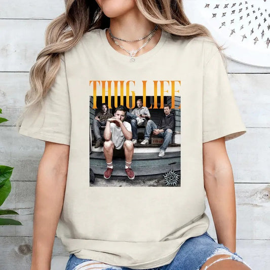 Supernatural Thug Life T-Shirt,Supernatural Vintage T Shirt, Gift For Woman and Man Unisex T-Shirt Sweatshirt Hoodie Fabric Fabric Fabric