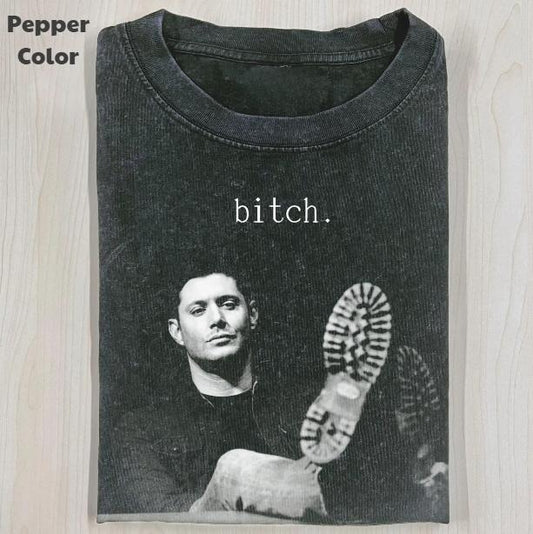 Supernatural Vintage Graphic Tee, Dean Bitc* T-Shirt, TV Series Tee, Unisex Meme Cringe Funny Shirt, Menswear Womenswear Streetwear Cotton Comfort