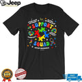 Support Squad Autism Awareness Colorful Puzzle Piece Team Graphic T Shirt