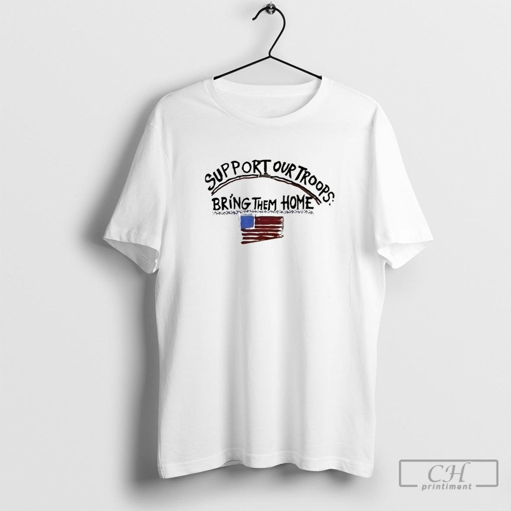 Support Our Troops Bring Them Home American Flag Shirt Sweater
