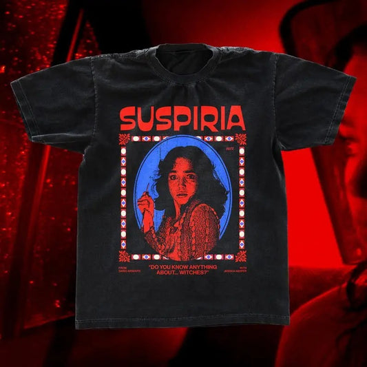 Suspiria 1977 t-shirt, retro horror movie teeshirt, classic black shirt, horror shirt, Italian horror
