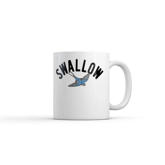 Swallow Mug Funny Sarcastic Bird Graphic Novelty Coffee Cup-11oz Funny Coffee Mugs Ceramic Printed Drinkware Cup