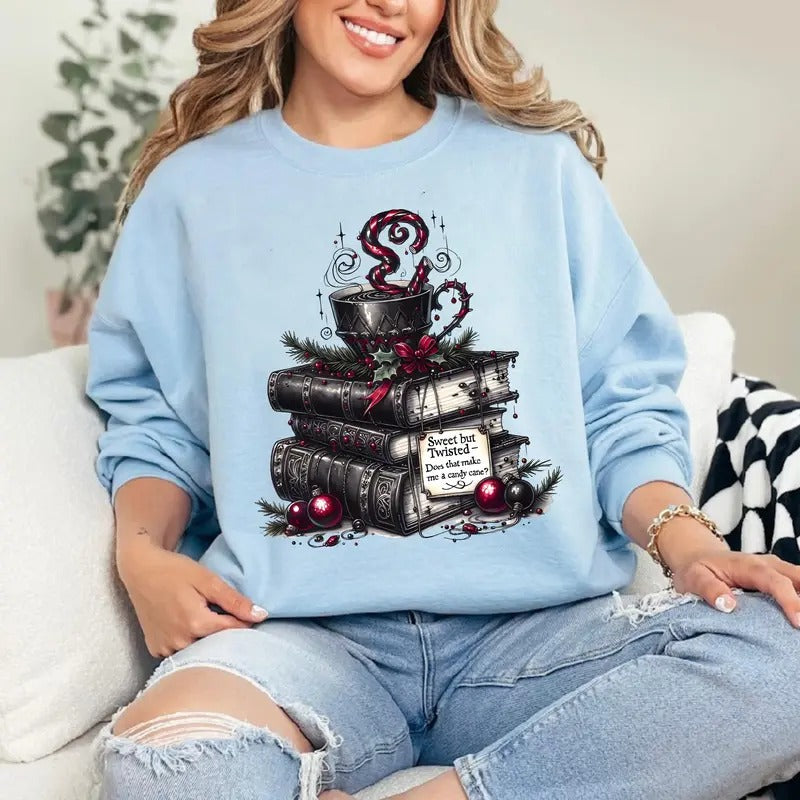 Sweet But Twisted Sweatshirt, Morally Grey Romantasy Romance Hoodie, Bookish Merch, Spicy Book Club Booktok Shirt Dark...